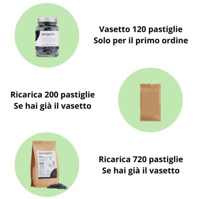 ricarica dentifricio in pastiglie